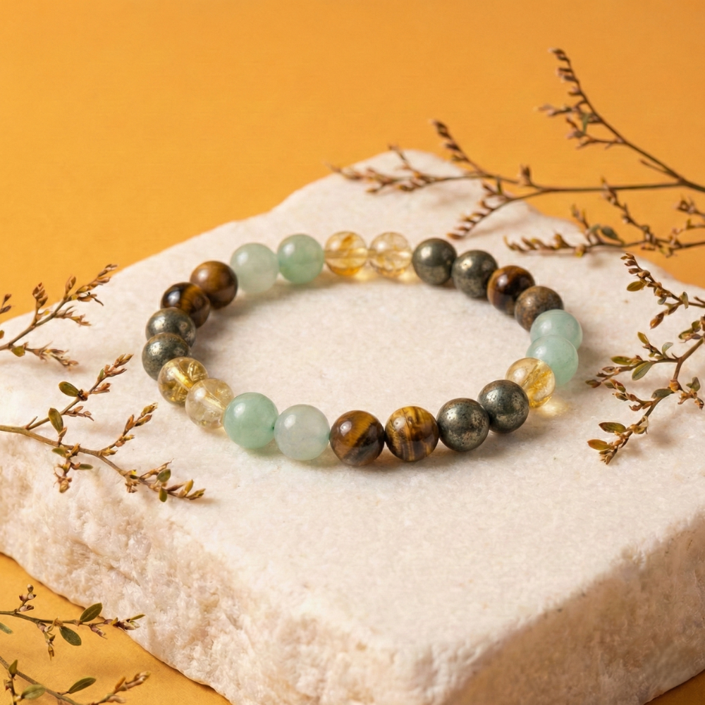 Money Magnet Pyrite  Fusion • Tiger Eye • Citrine • Green Aventurine